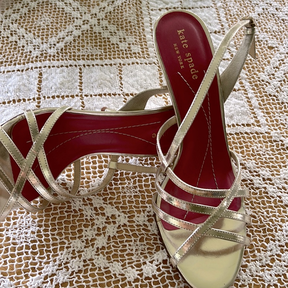 Kate Spade gold heels